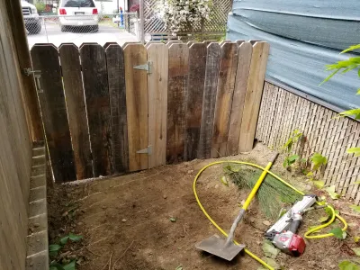 Reclaimed Redwood Fence